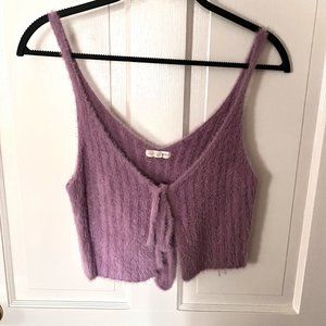 LA Hearts Fuzzy Sweater Tank Top